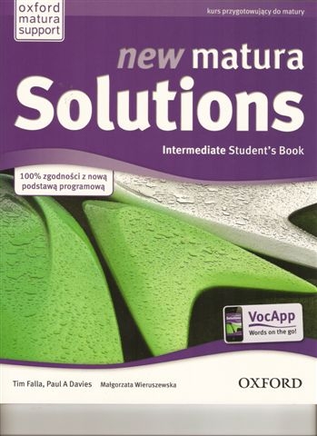 Książka - New Matura Solutions Intermediate. Podręcznik