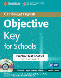 Objective Key for Schools Practice Test Booklet with answers + CD - Capel Annette, Sharp Wendy