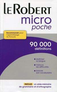 Dictionnaire Le Robert micro poche
