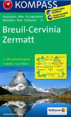 Książka - Breuil - Cervinia - Zermatt 1:50 000 Kompass