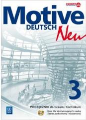 Książka - Motive &#8211; Deutsch Neu. Język niemiecki. Podręcznik. Część 3. Zakres podstawowy i rozszerzony. Kurs dla kontynuujących naukę (z CD audio). Szkoły ponadgimnazjalne
