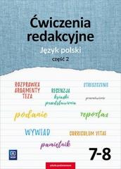 Książka - Język polski. Ćwiczenia redakcyjne. Klasy 7-8. Szkoła podstawowa. Część 2