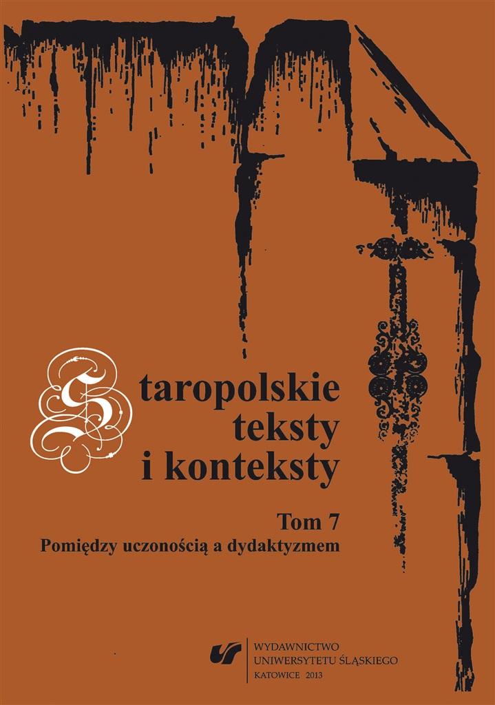 Książka - Staropolskie teksty i konteksty T.7