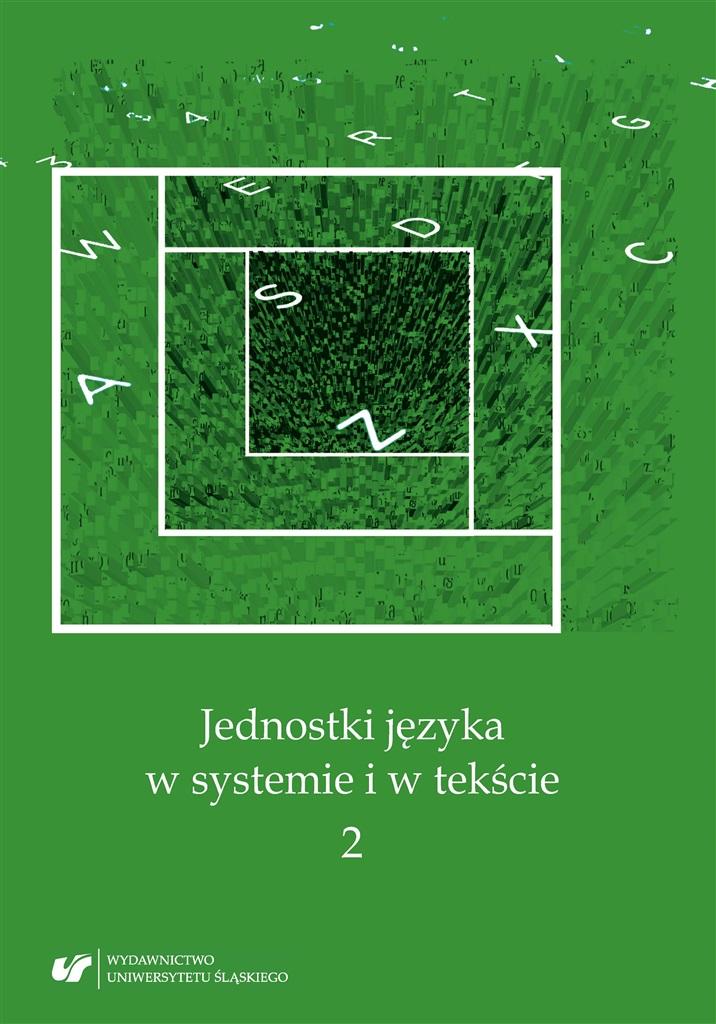 Książka - Jednostki języka w systemie i w tekście 2