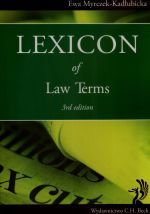 Książka - Lexicon of Law Terms