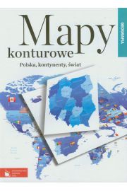 Książka - Mapy konturowe Polska kontynenty świat