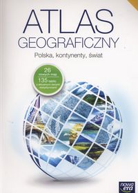 Książka - Atlas geograficzny. Polska, kontynenty, świat. Gimnazjum