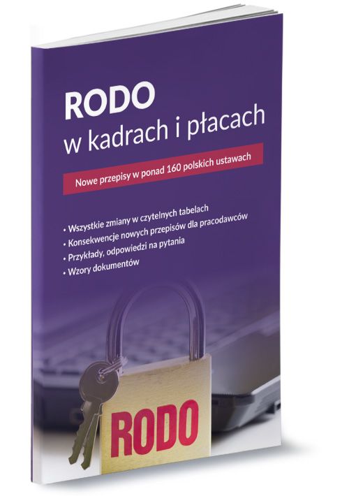 Książka - RODO w kadrach i płacach Nowe przepisy w ponad 160 polskich ustawach