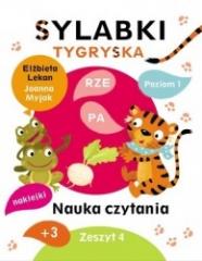 Książka - Sylabki Tygryska. Nauka czytania. Poziom 3. Zeszyt 4
