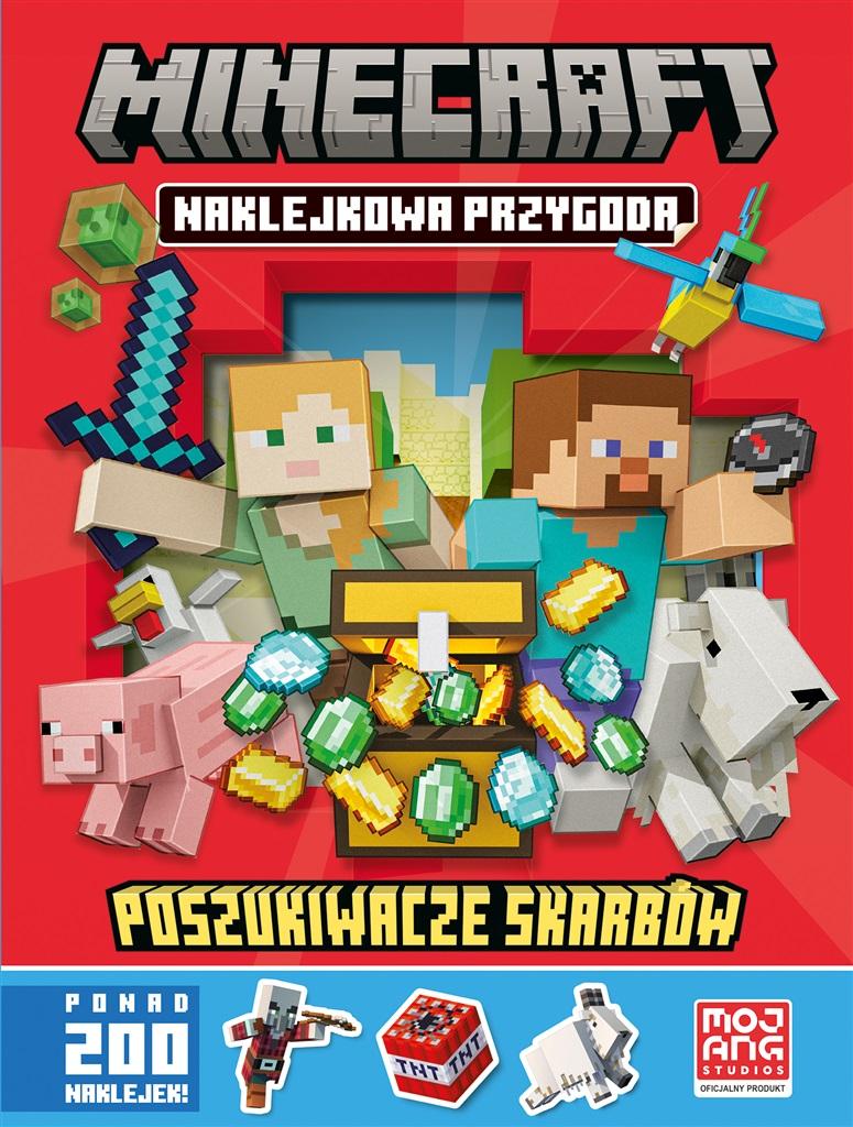 Książka - Minecraft Naklejkowa przygoda Poszukiwacze skarbów