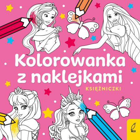 Księżniczki. Kolorowanka z naklejkami