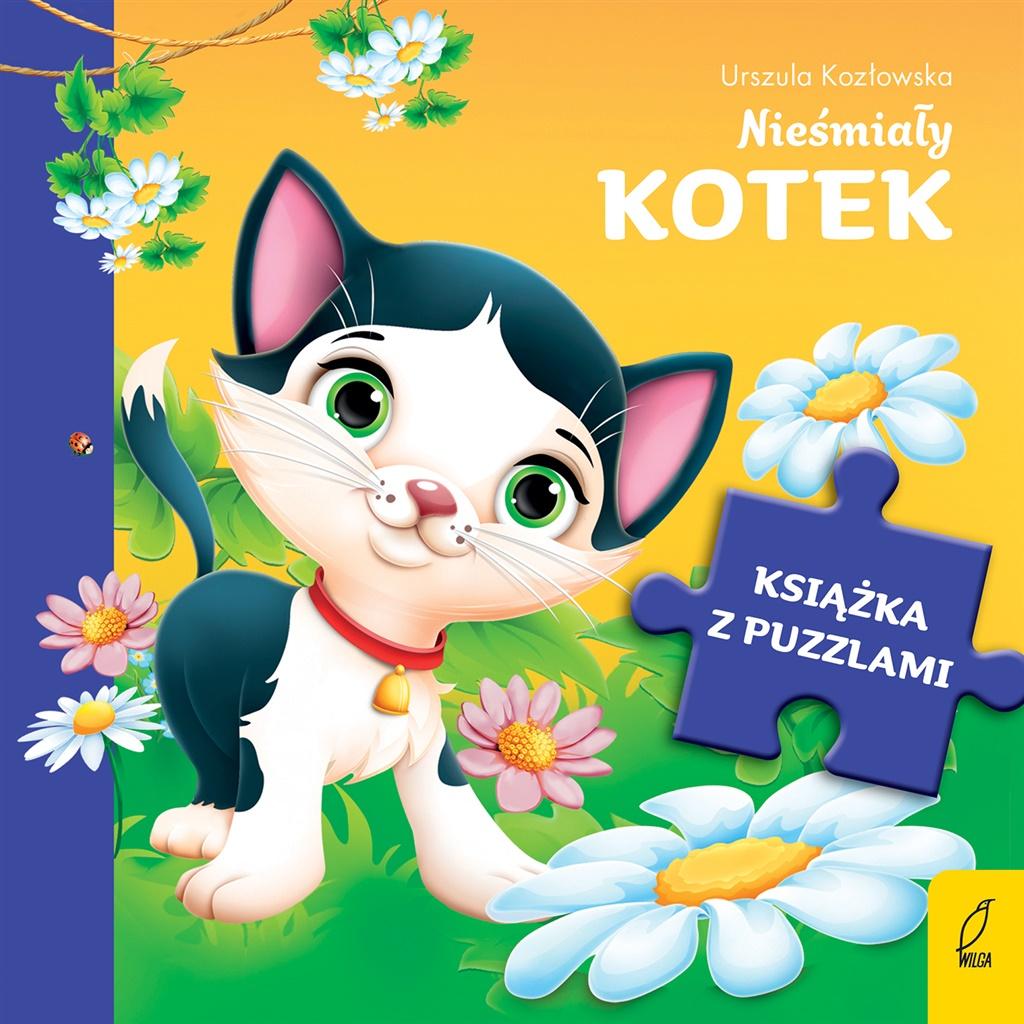 Książka - Nieśmiały kotek. Książka z puzzlami