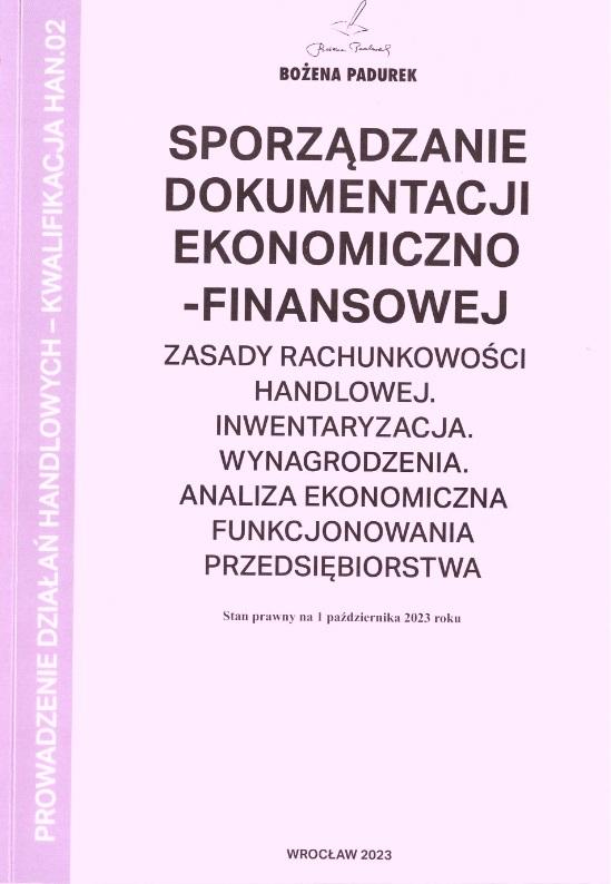 Książka - Sporządzanie dokumentacji ekonomiczno.. KW. HAN.02