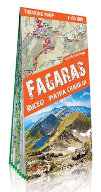 Trekking map Fagaras, Bucegi, Piatra Craiului mapa
