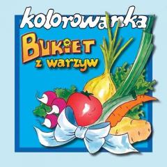 Książka - Bukiet z warzyw - kolorowanka