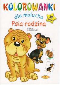 Książka - Psia rodzina kolorowanki dla malucha