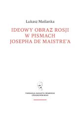 Książka - Ideowy obraz Rosji w pismach Josepha de Maistre`a