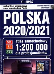 Książka - Polska 2020/2021 atlas samochodowy dla profesjonalistów 1:200 000