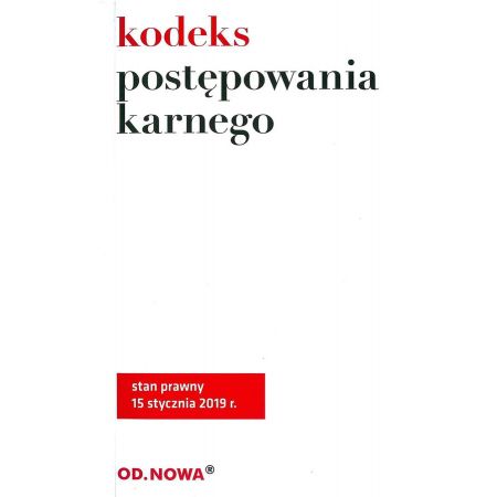 Kodeks postępowania karnego 01. 2019