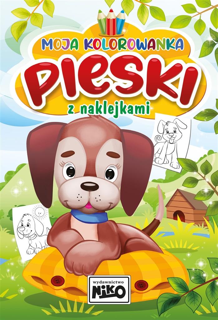 Książka - Moja kolorowanka z naklejkami Pieski