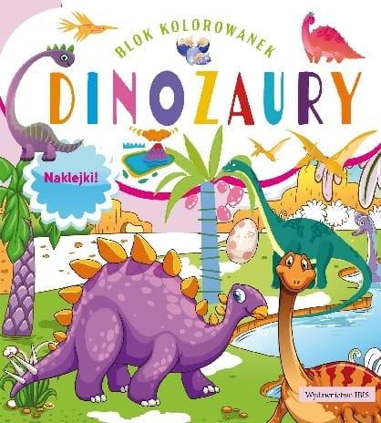 Książka - Blok kolorowanek. Dinozaury