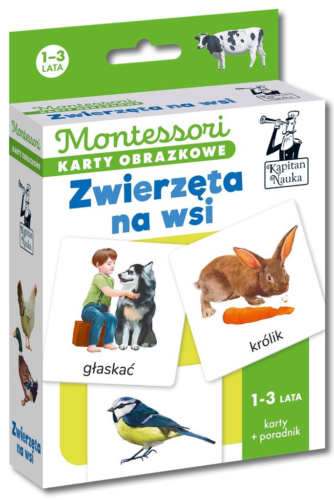 Książka - Montessori Karty obrazkowe Zwierzęta 1- lata