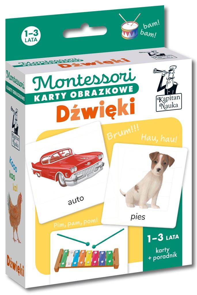 Książka - Montessori. Karty obrazkowe Dźwięki (1-3 lata)