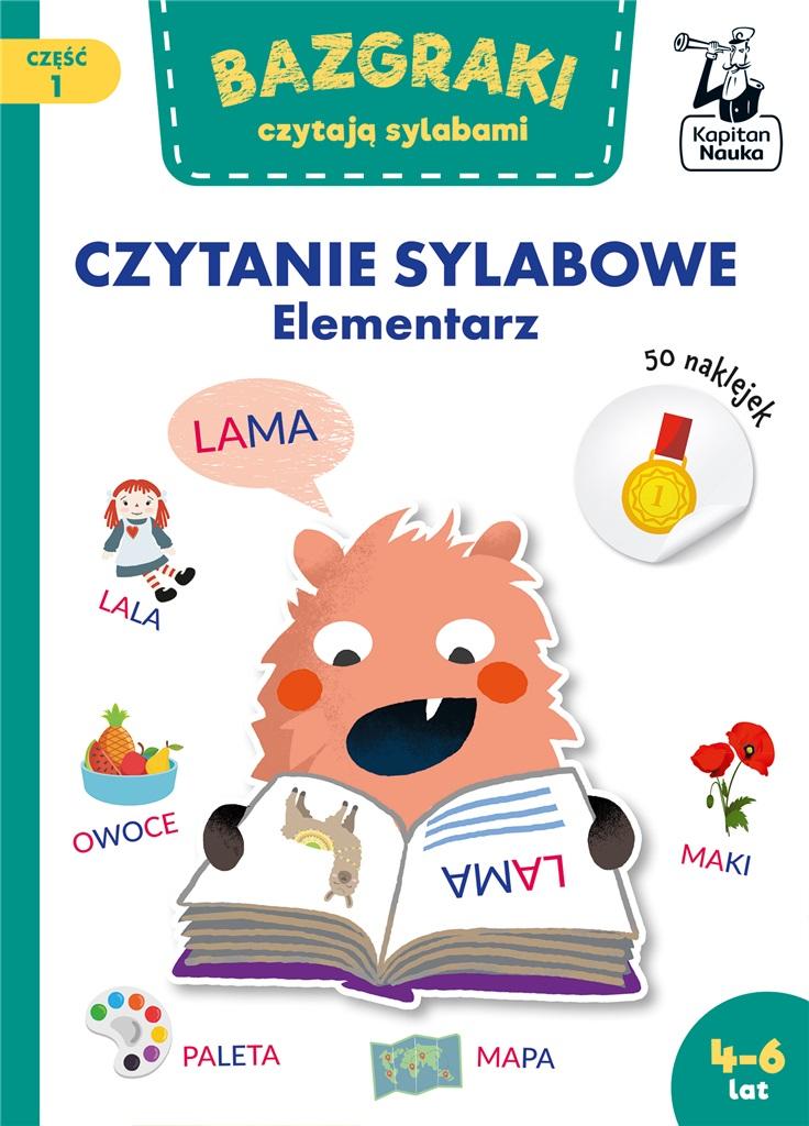 Książka - Kapitan Nauka Bazgraki czytają sylabami Elementarz