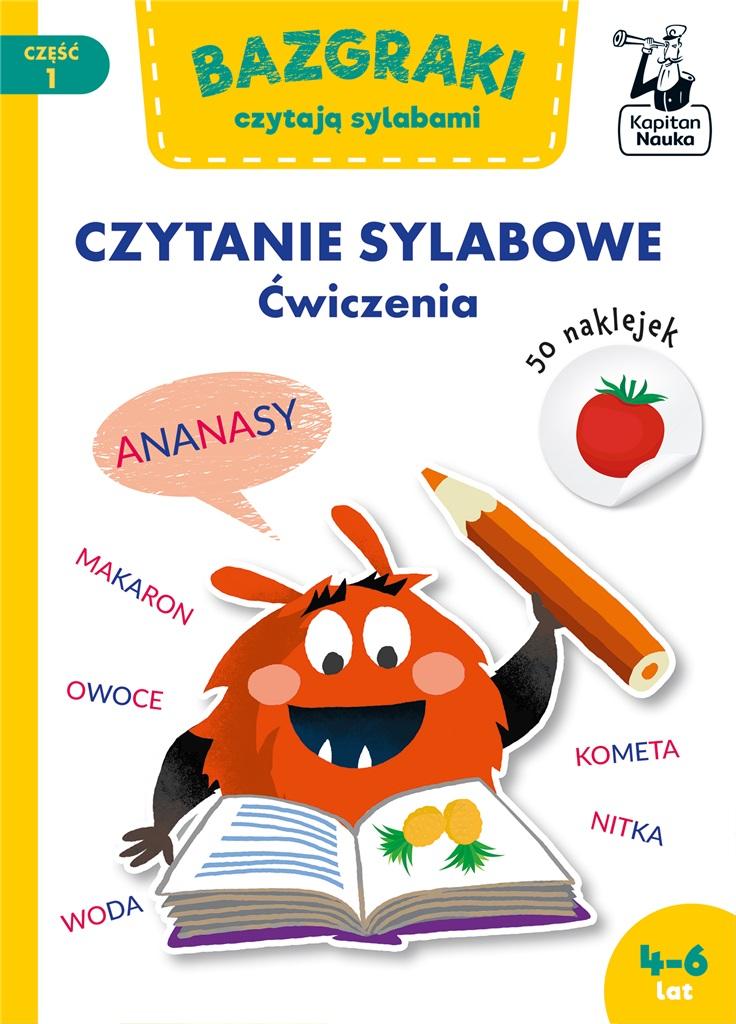 Książka - Bazgraki czytają sylabami. Czytanie sylabowe. Ćw.