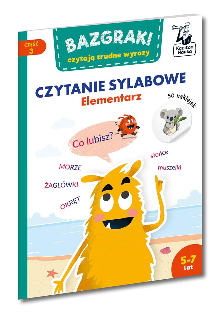 Bazgraki czytają trudne wyrazy. Czytanie sylabowe. Elementarz