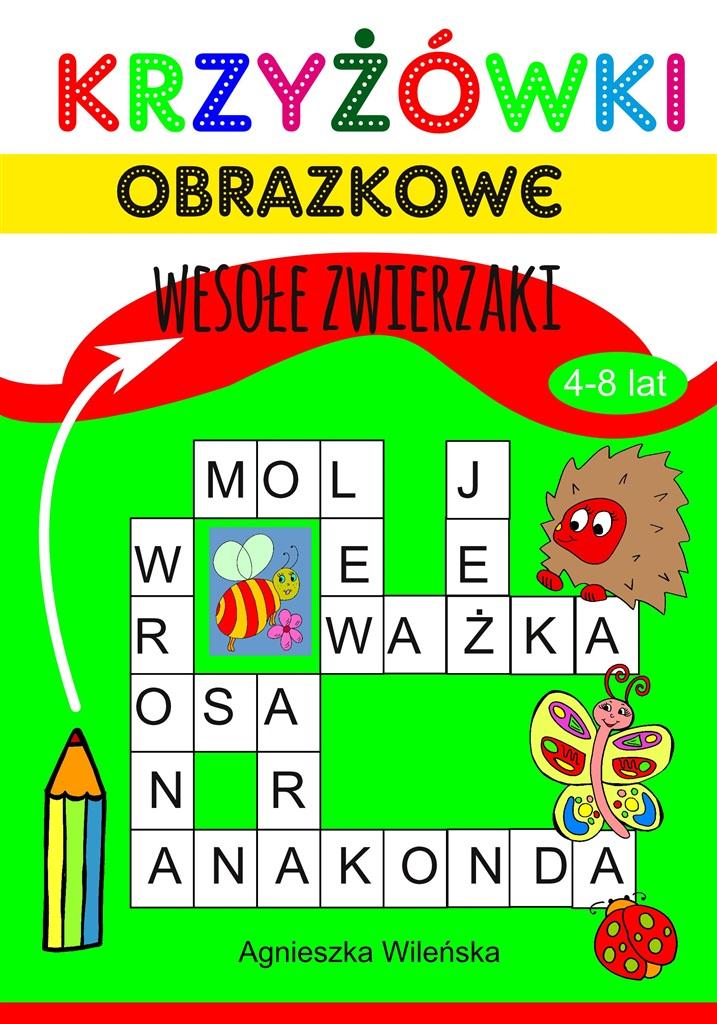 Książka - Krzyżówki obrazkowe 4-8 lat. Wesołe zwierzaki