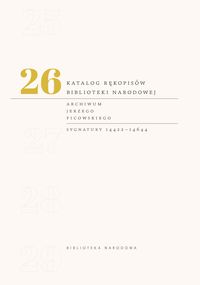 Książka - Katalog rękopisów Biblioteki Narodowej tom 26