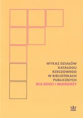 Książka - Wykaz działów katalogu rzeczowego w bibliotekach..