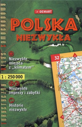 Książka - Polska Niezwykła Turystyczny atlas samochodowy 1:250 000