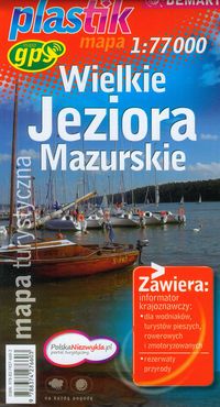 Książka - Wielkie Jeziora Mazurskie mapa Turystyczna 1:77 00