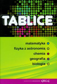 Książka - Tablice: matematyka, fizyka z astronomią, chemia, geografia, biologia (twarda oprawa)