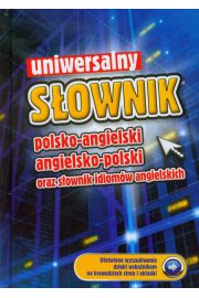 Książka - Uniwersalny słownik polsko-angielski angielsko-polski oraz słownik idiomów angielskich (niebieski)