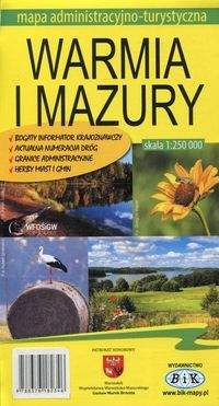 Książka - Warmia i Mazury mapa administracyjno-turystyczna 1:250 000