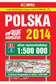 Polska 2014 Atlas samochodowy 1:500 000
