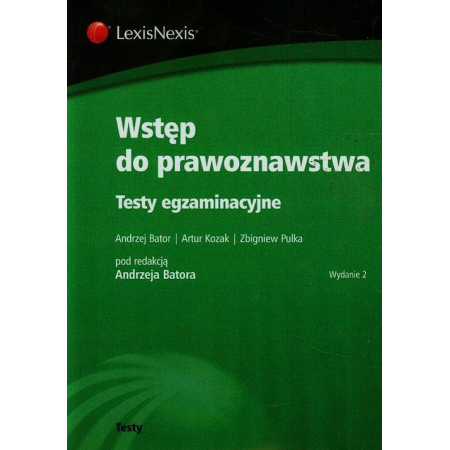 Książka - Wstęp do prawoznawstwa. Testy egzaminacyjne