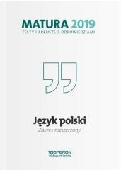 Książka - Język polski. Matura 2019. Testy i arkusze. Zakres podstawowy i rozszerzony