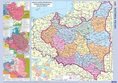 Książka - Plansza edukacyjna - Mapa Polski historyczna