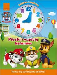 Książka - Pieski i wyścig balonów książka z zegarem Psi Patrol