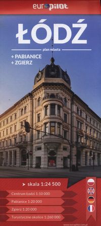 Książka - Plan Miasta EuroPilot. Łódź,Pabianice,Zgierz br