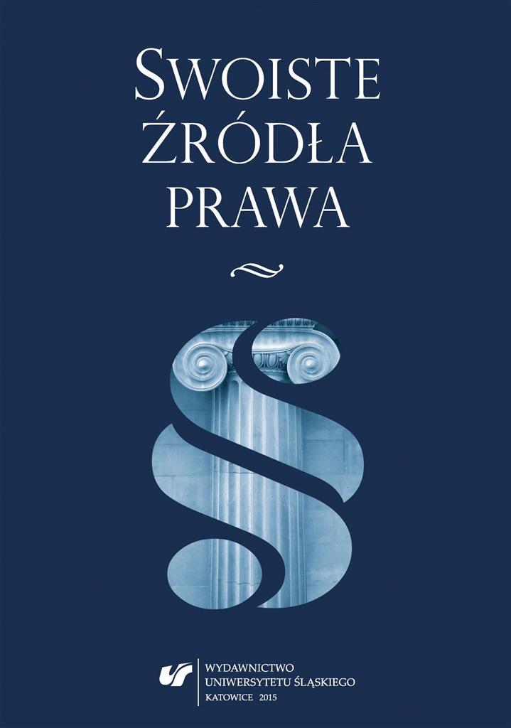 Książka - Swoiste źródła prawa