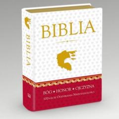 Książka - Biblia 100 -lecie odzyskania niepodleg.-złocony b.
