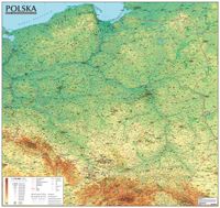 Książka - Polska Mapa ogólnogeograficzna ścienna 1:570 000