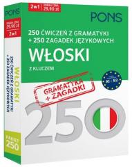 Książka - 250 ćwiczeń z gramatyki i 250 zagadek z języka włoskiego z kluczem na poziomie A1-B2 PONS PAK2