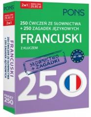 Książka - 250 ćwiczeń ze słownictwa i 250 zagadek z języka francuskiego z kluczem na poziomie A1-B2 PONS PAK2