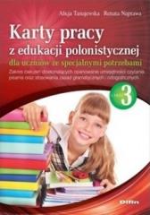 Książka - Karty pracy z edukacji polonistycznej dla uczniów ze specjalnymi potrzebami. Część 3